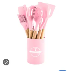 Utensilios de silicona grande rosado