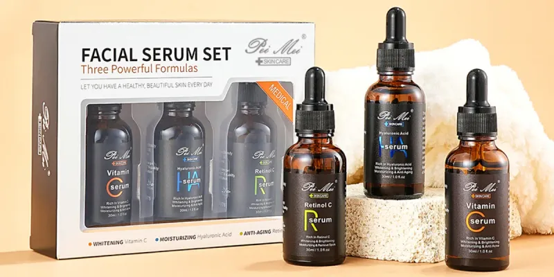 Kit de 3 Serum Facial Pei Mei (Retinol, Vitamina C y AH)