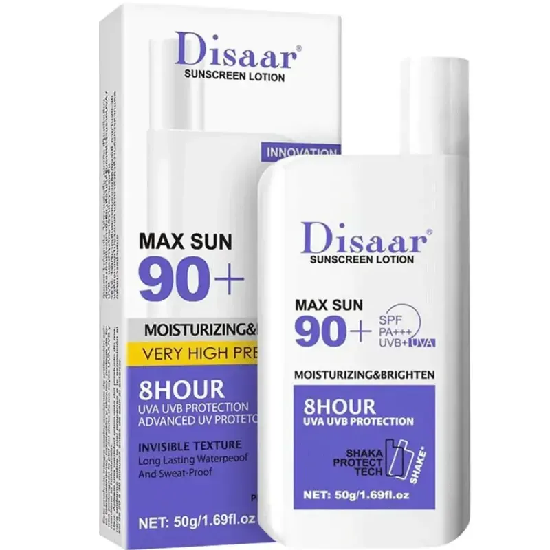 Protector solar de SPF 90+ morado, PA+++ DISAAR 