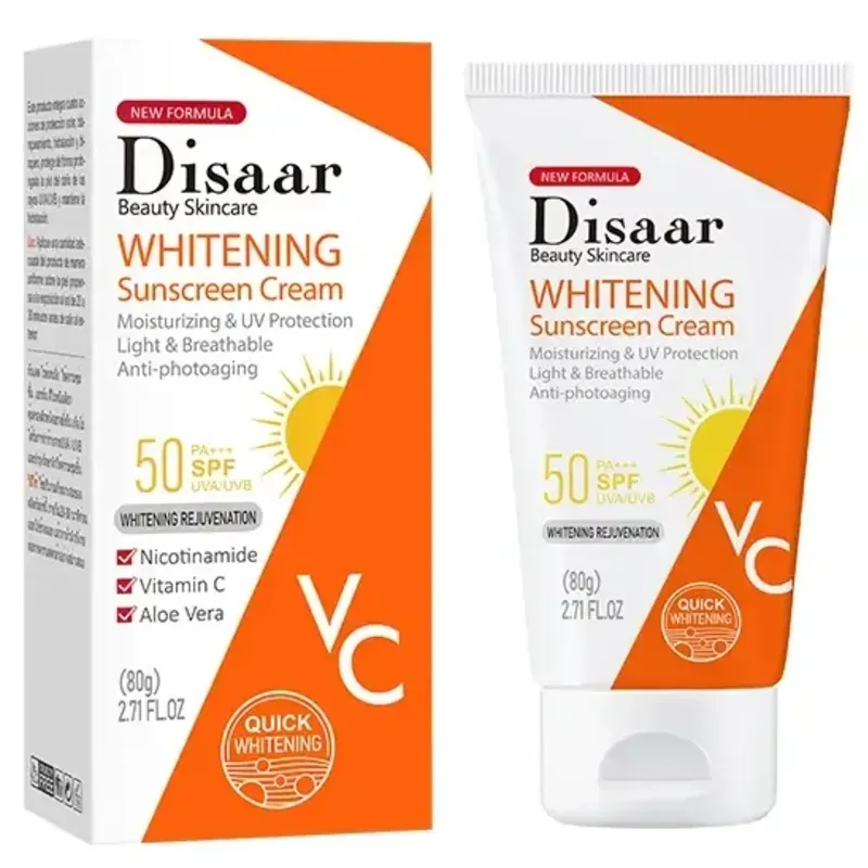 Protector solar SPF 50 Nicotinamida, vitamina C y aloe vera DISAAR 