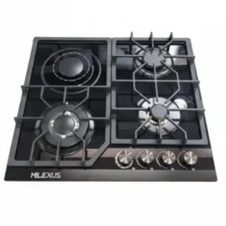 COCINA EMPOTRABLE DE GAS E INFLAROJA MILEXUS DE 4 HORNILLAS