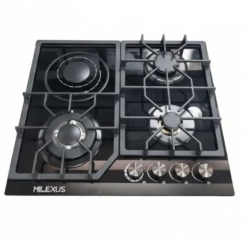 COCINA EMPOTRABLE DE GAS E INFLAROJA MILEXUS DE 4 HORNILLAS