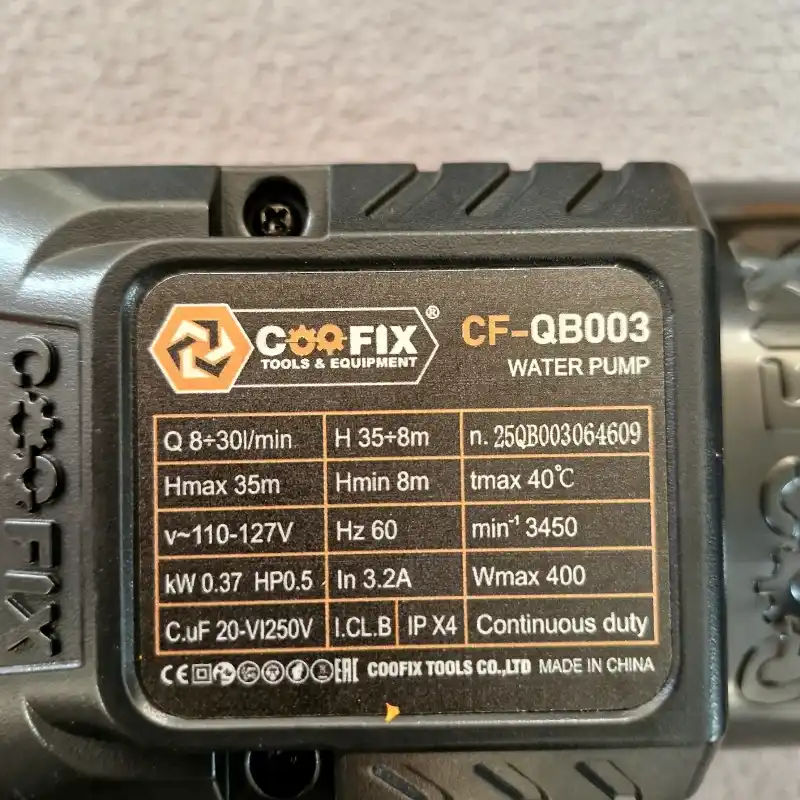 Bomba de agua 1/2 hp Coofix
