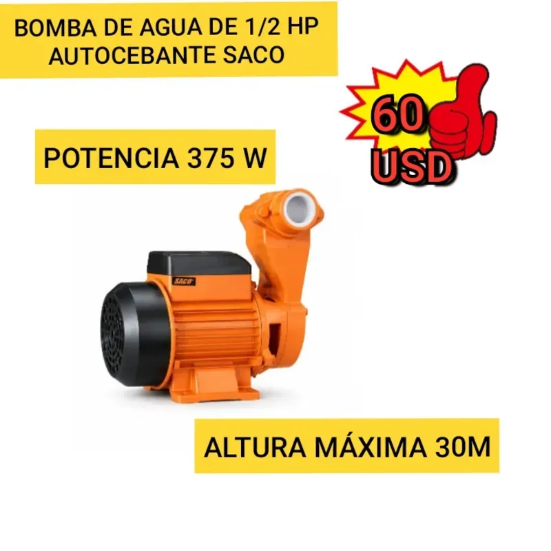 BOMBA DE AGUA 1/2HP AUTOCEBANTE SACO 60 USD