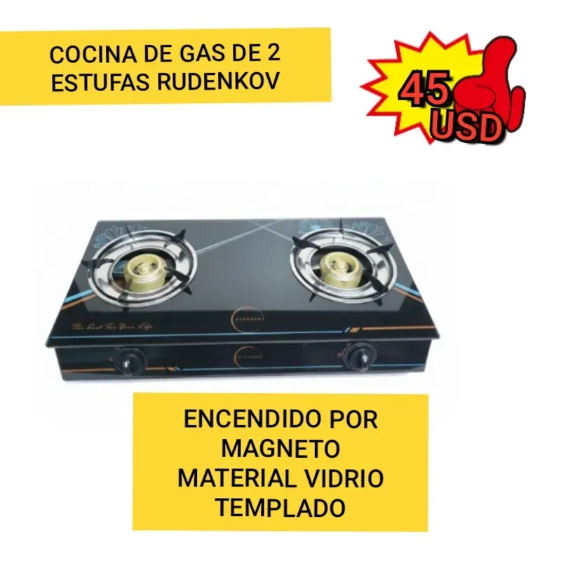 COCINA DE GAS DE 2 ESTUFAS RUDENKOV 45 USD