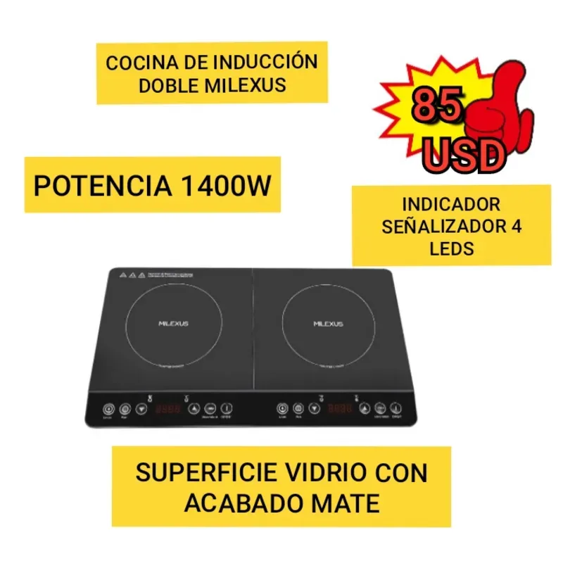 COCINA DE INDUCCIÓN DOBLE MILEXUS