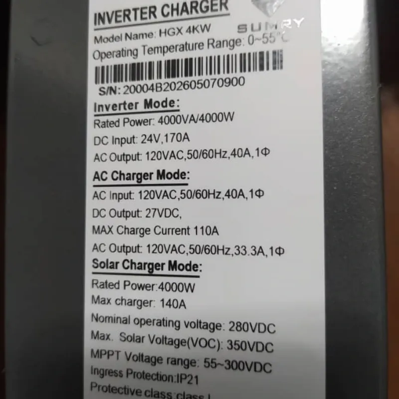 INVERSOR SUMRY 4000W