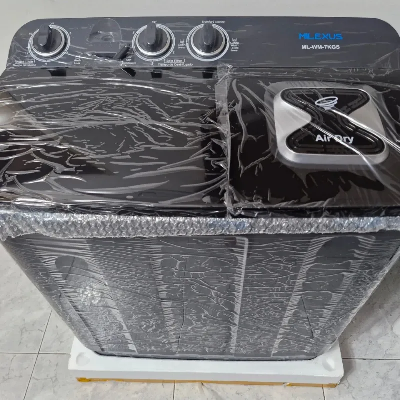 LAVADORA SEMIAUTOMATICA MILEXUS 7KG (NEGRA)