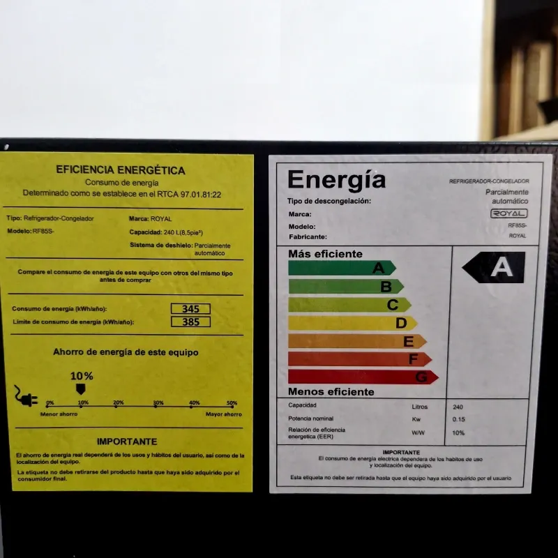 Refrigerador Royal 8.5 pies con dispensador de agua
