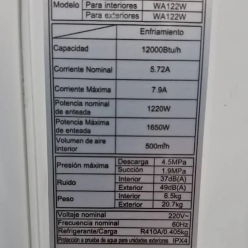 SPLIT WELL 1 TONELADA 220V