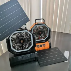 Ventilador Recargable con Panel Solar