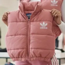 Abrigo chaleco rosado