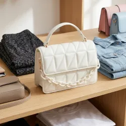 Cartera de mujer color blanco Hueso 