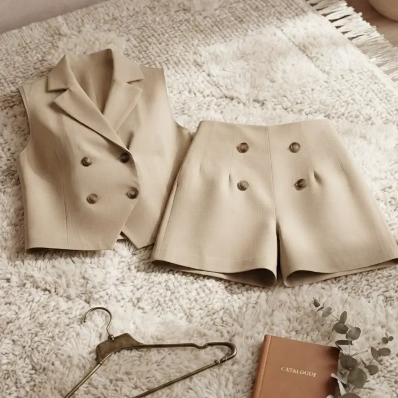 Conjunto de short de mujer elegante