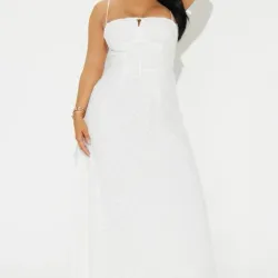 Vestido blanco de mujer