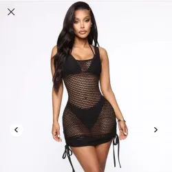 Vestido de playa color negro