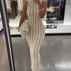Vestido de playa tejido