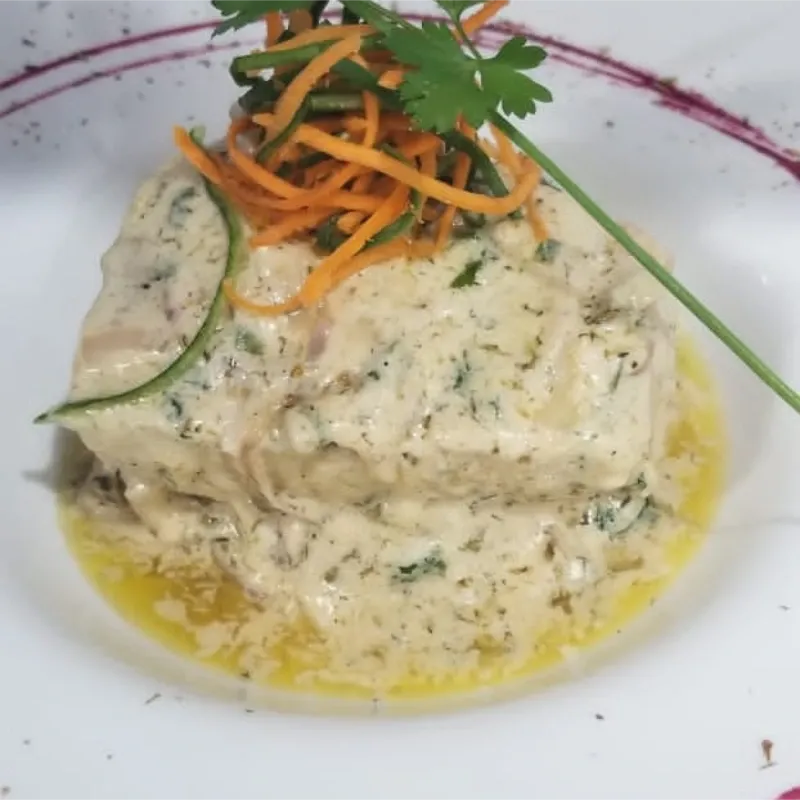 Filete de pescado a las finas hierbas