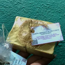 Jabón de coco con luffa (formato grande) 