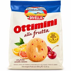 Divella Ottimini alla Frutta – Galletas con Fruta Confitada – 350 g