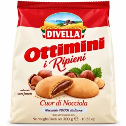 Divella Ottimini i Ripieni – Galletas Rellenas de Avellana – 300 g