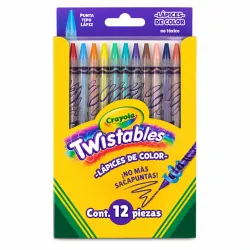 LAPICES DE CRAYOLA TWISTABLE 12 COLORES