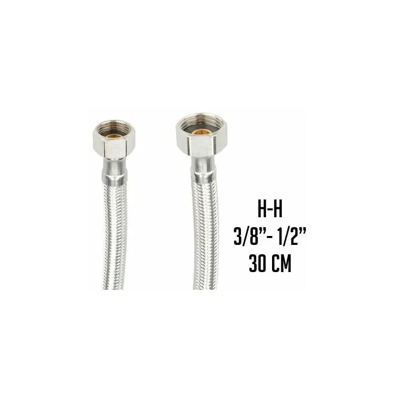 Latiguillo acero inox. AISI304 H1/2 x H3/8. 30cm (CIS/14365)