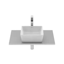 Lavabo blanco sobre-encimera cuadrado (350x350mm) 