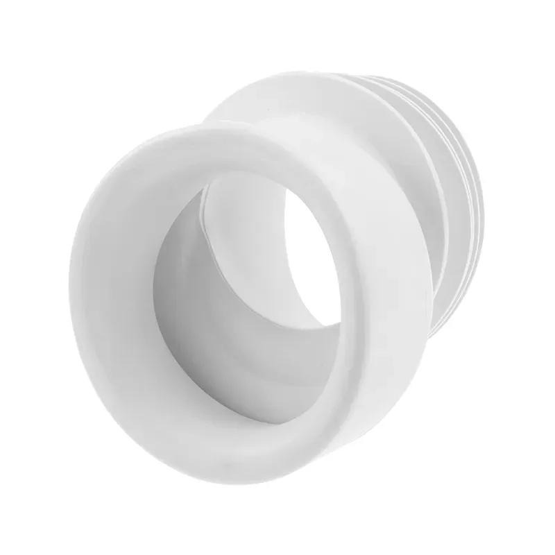 Manguito inodoro blanco elástico excéntrico, junta labiada (Diámetro 110)