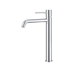 Monomando mezclador para lavabo. Caño alto.