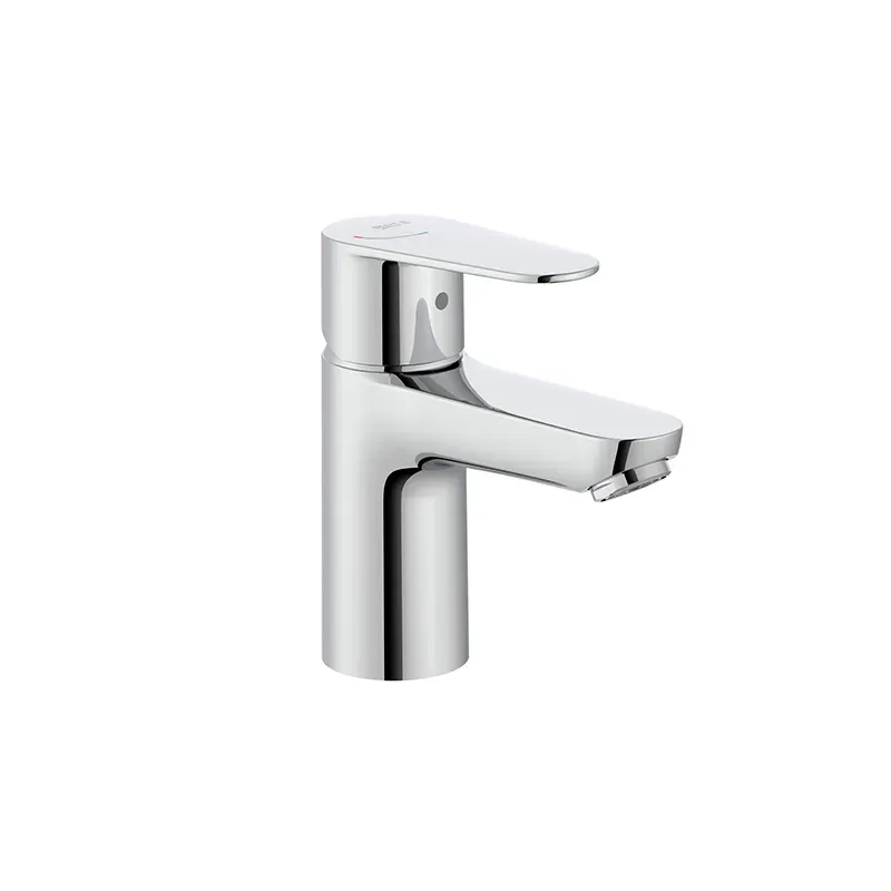 Monomando mezclador para lavabo con aireador y enlaces alimentacion flexible cromado