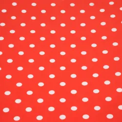 PAPEL D EREGALO ROJO CON BOLAS