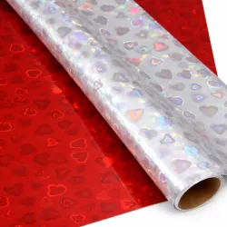 PAPEL DE REGALO ROJO CORAZONES