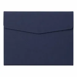 SOBRE DE PIEL AZUL REY