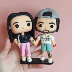 Funkos Pop en pareja con accesorios 