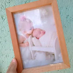 Cuadro de madera con foto plasticada