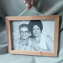 Cuadro de madera con imagen plasticada