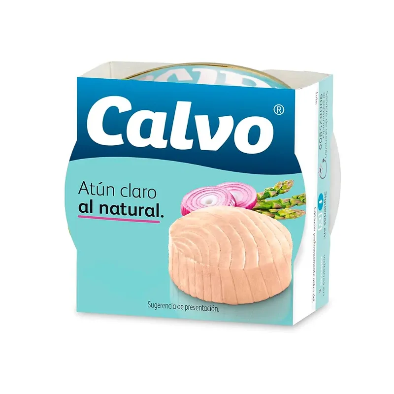 Atún Claro Sin Aceite al Natural CALVO 80g 24U/Caja