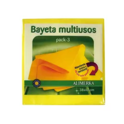 Bayeta Multiusos Amarilla ALIMERKA paq.3U 22/Caja