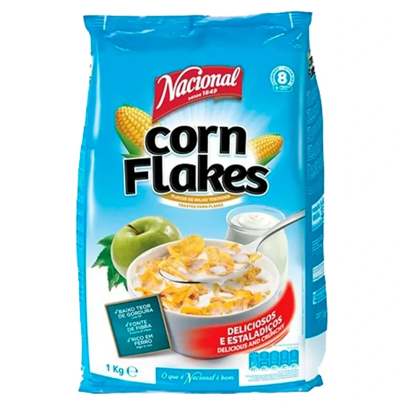 Cereal NACIONAL Corn Flakes 1kg 8/Caja