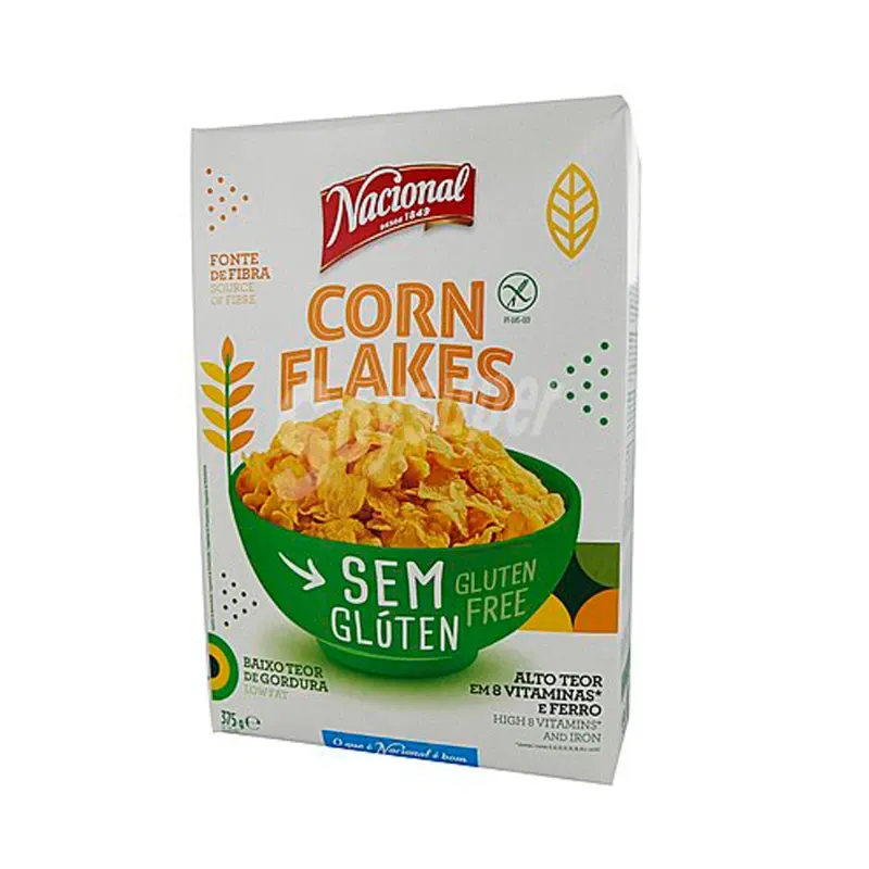 Cereal NACIONAL Corn Flakes sin Gluten 375g 10/Caja
