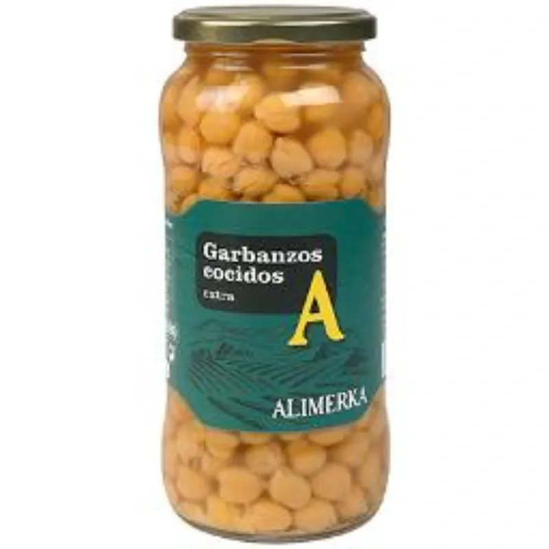 Garbanzo cocido ALIMERKA frasco 570g/12U Caja
