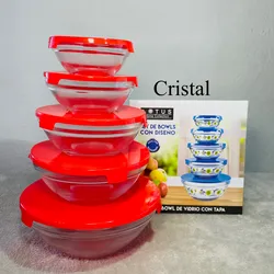 Pozuelos de cristal Set 5pcs