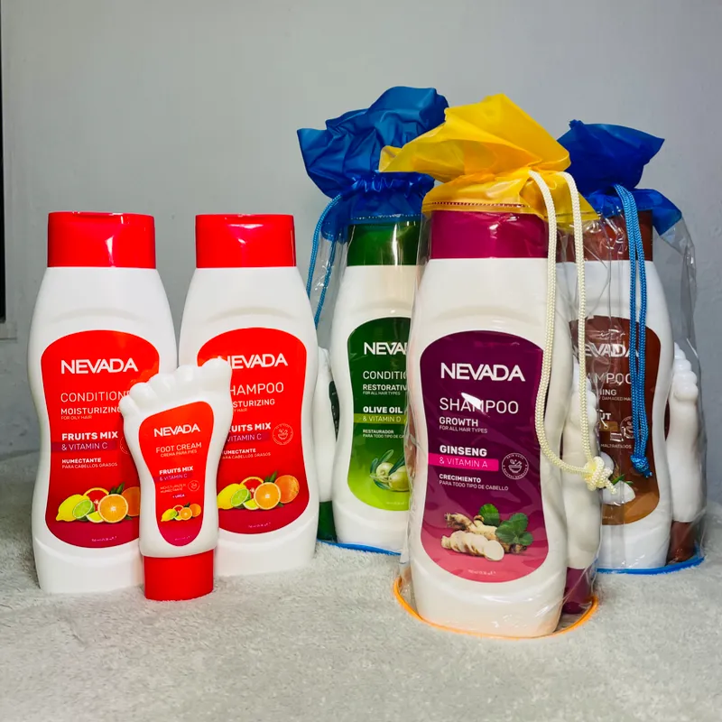 Set de shampoo, acondicionador y crema