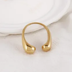 Anillo dorado gota 