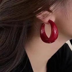Aros grandes rojos