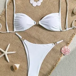 Bikini blanco estrella dorada