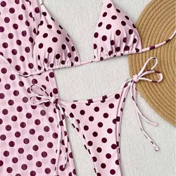 Bikini con su Pantaloneta de lunares rosa