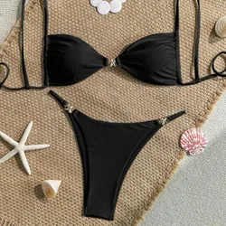 Bikini negro estrella dorada 
