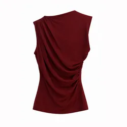 Blusa color burdeos
